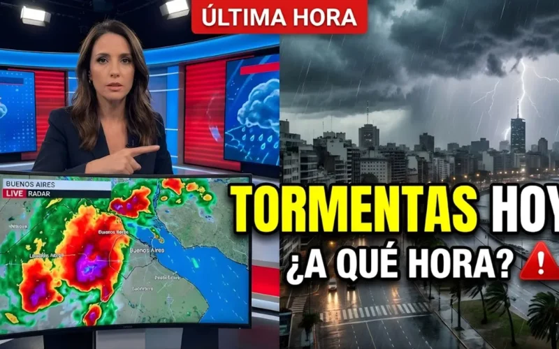 Llegan fuertes tormentas: a qué hora llueve en Buenos Aires, según el pronóstico