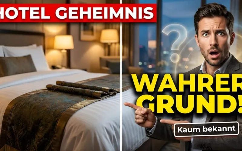 Warum legen Hotels immer dieses Tuch quer über das Bett? Der wahre Grund überrascht viele Gäste