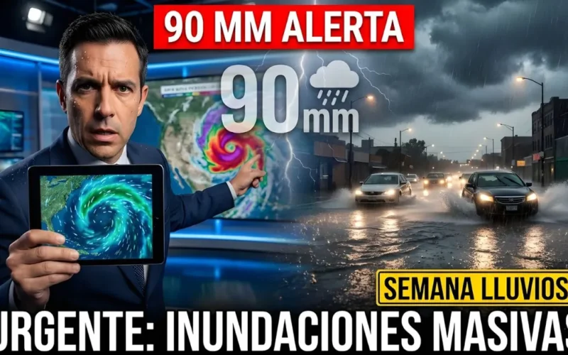 “Cerca de 90 mm de lluvias en tres días”: sistema frontal inaugura semana lluviosa en tres regiones del país
