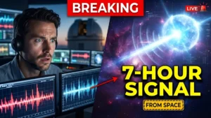 Astronomers detected a strong signal from space lasting seven hours. Now they may have worked out what it was