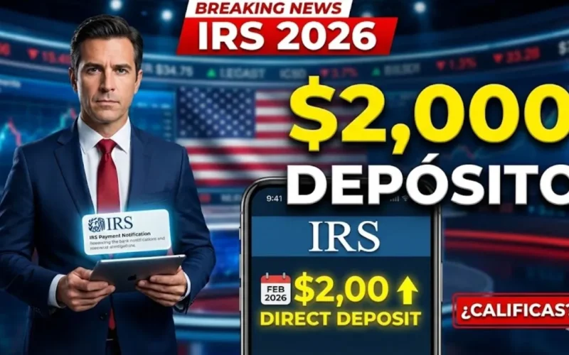 Depósito directo de $2000 del IRS de febrero de 2026: quién califica, cuándo se paga y cómo reclamarlo